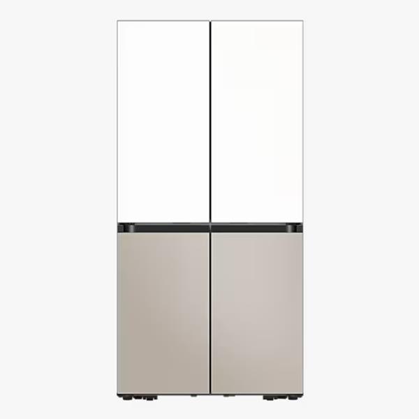 NEW 비스포크 AI 하이브리드 냉장고 4도어 키친핏 Max 633L (푸드쇼케이스) 에센셜화이트(상)+에센셜베이지(하) RM70F64M2ZG