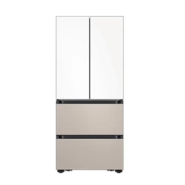 Bespoke AI 김치플러스 4도어 키친핏 Max 420L (냄새케어 김치통) 화이트+베이지 RK70F42F2ZG