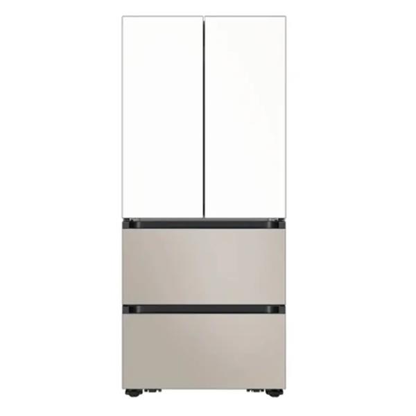 NEW 비스포크 AI 김치플러스 4도어 490L 1등급 새틴화이트(상)+새틴베이지(하) RK70F49F1XJ