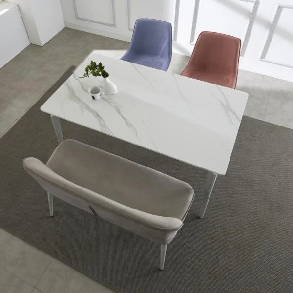 시안 포세린 세라믹 4인 양면 식탁세트 (의자4)